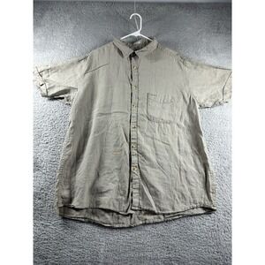 Pepe Jeans London 100%‎ Linen Shirt Mens XXXL (Fits XL) Beige  Short Sleeve